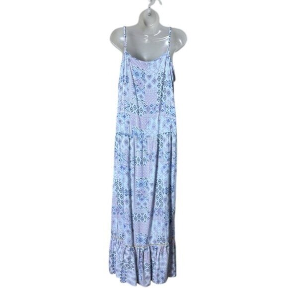 Coco + Carmen Tawny Spaghetti Stripe Dress Medium Beachy Coastal Fairyco… - Picture 6 of 10